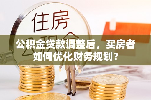 海兴公积金贷款调整后，买房者如何优化财务规划？